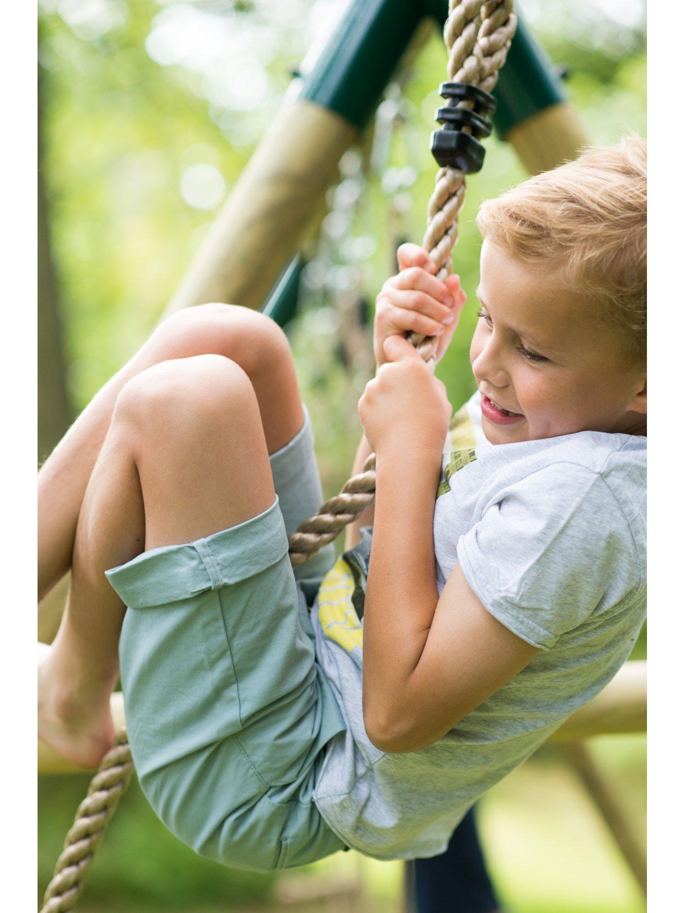 Plum Gibbon Wooden Garden Swing Set 