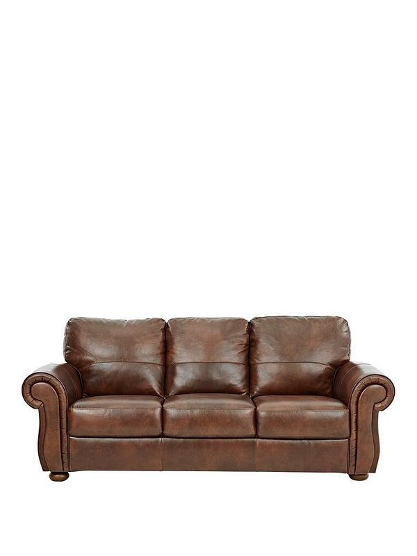 Cassina Italian Leather 3 Seater Sofa, Softline 96 Leather Sofa