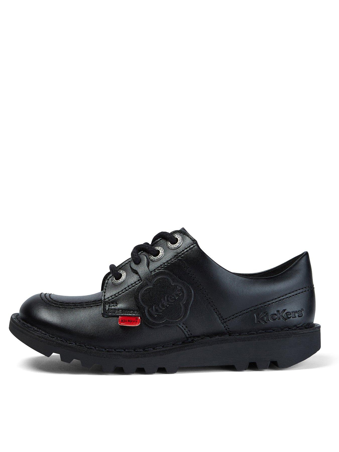 Kix Laces Black Lace Up School Shoes, Size: 4 at best price in