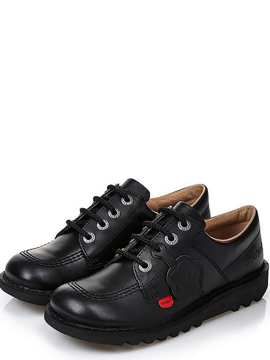 back image of kickers-leather-lace-up-kick-lo-core-school-shoes-black