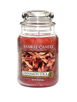 Product photograph of Yankee Candle Large Jar - Cinnamon Stick from very.co.uk