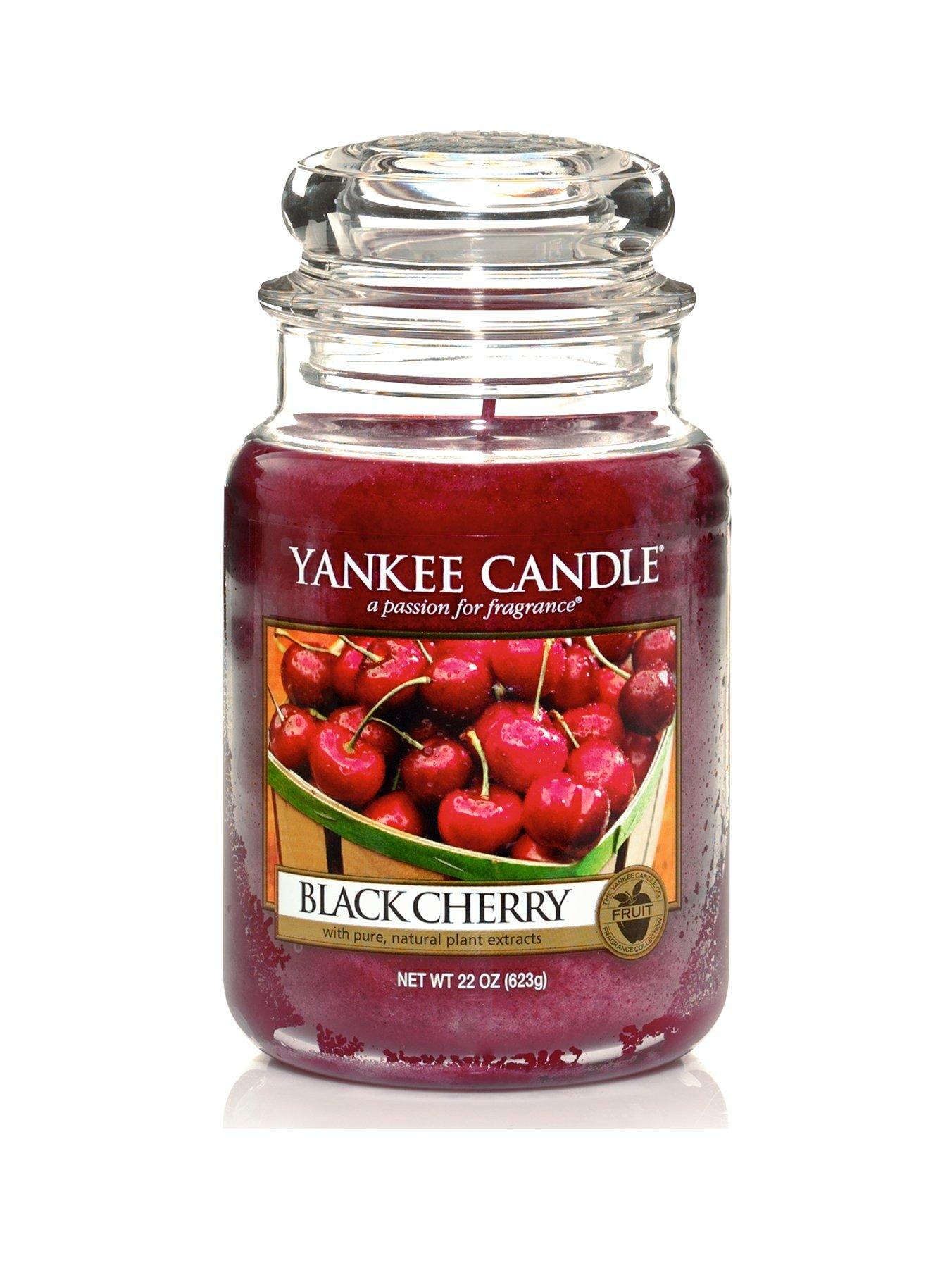 Yankee Black Cherry Candle - Scented Candle in Glass, mini