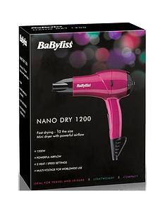 BaByliss 5282BAU Nano 1200w Hairdryer - Pink