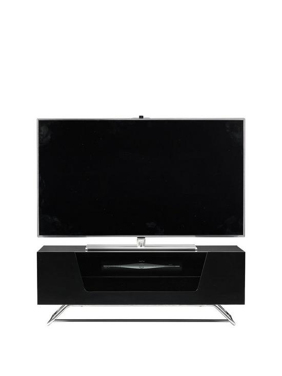 front image of alphason-chromium-tv-stand-fits-up-to-50-inch-tv-black