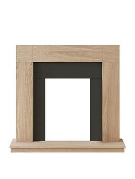 Product photograph of Adam Fires Fireplaces Malmo Unfinished Oak Fire Surround from very.co.uk