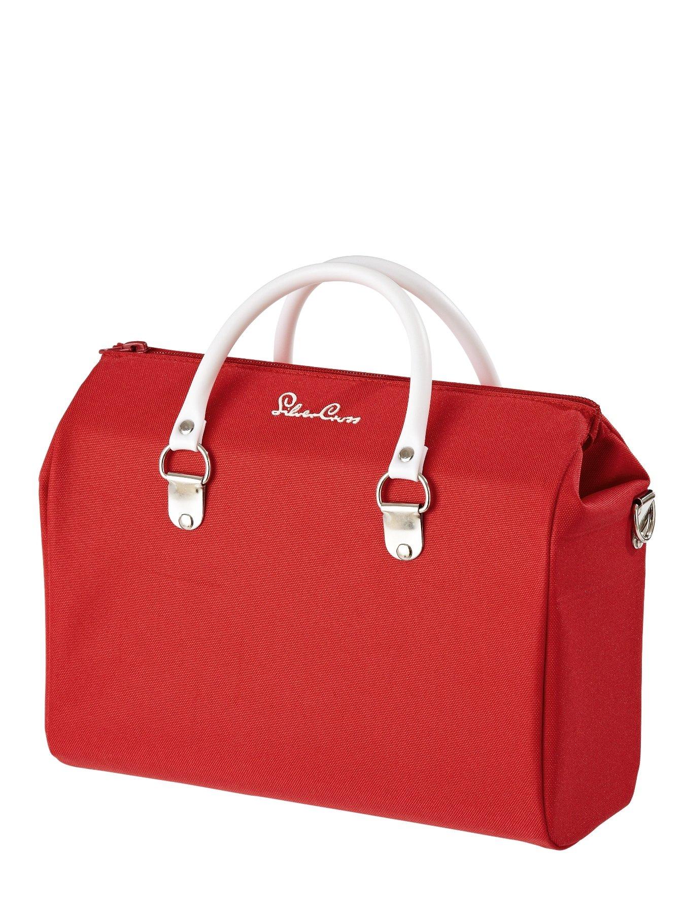 red pram bag