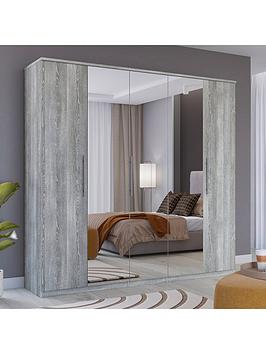 Product photograph of Very Home Home Essentials - Prague 5-door Mirrored Wardrobe - Fsc Reg Certified from very.co.uk