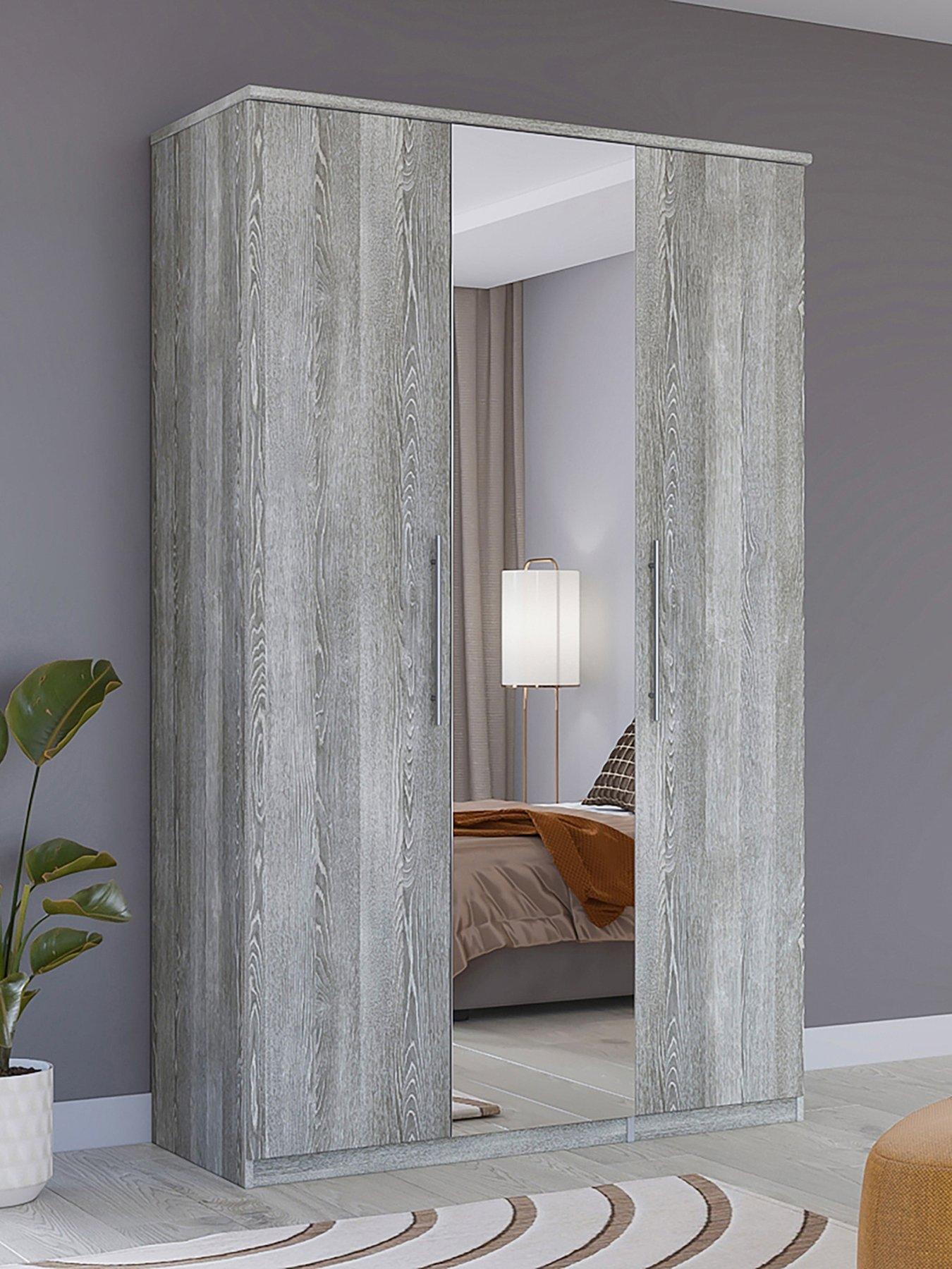 undefined Home Essentials - Prague 3 Door Mirrored Wardrobe - FSC® Certified