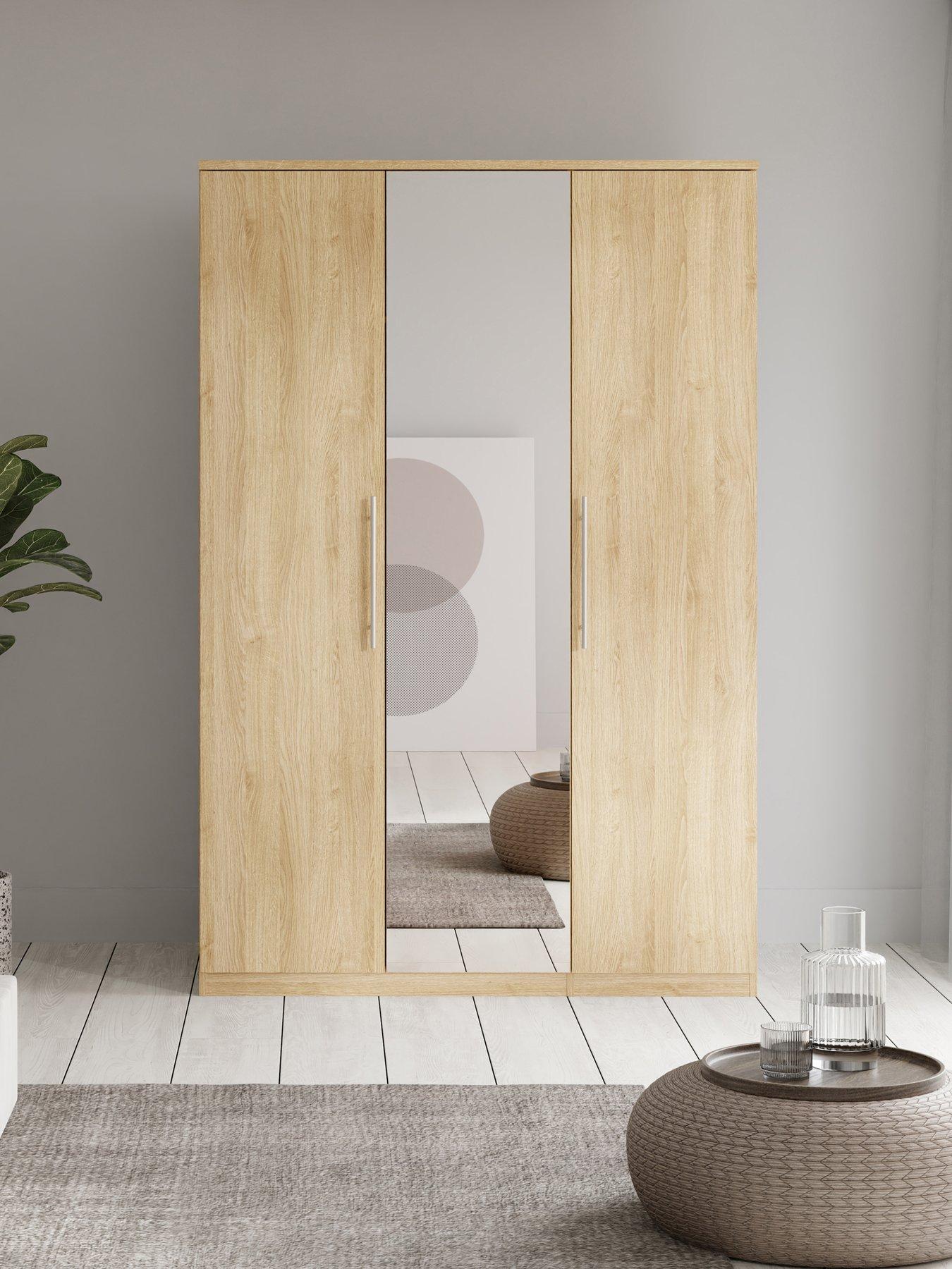 Very Home Home Essentials - Prague 3 Door Mirrored Wardrobe - FSC® Certified