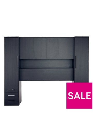 Wardrobes Black Overbed Units Very Co Uk Wardrobes Black Overbed Units, Around The Bed Storage Unit