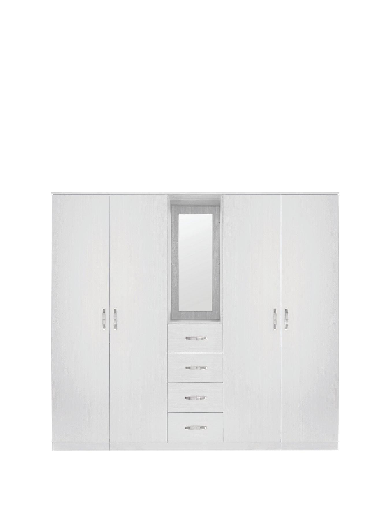 White Wardrobes 1 6 Drawer Very Co Uk