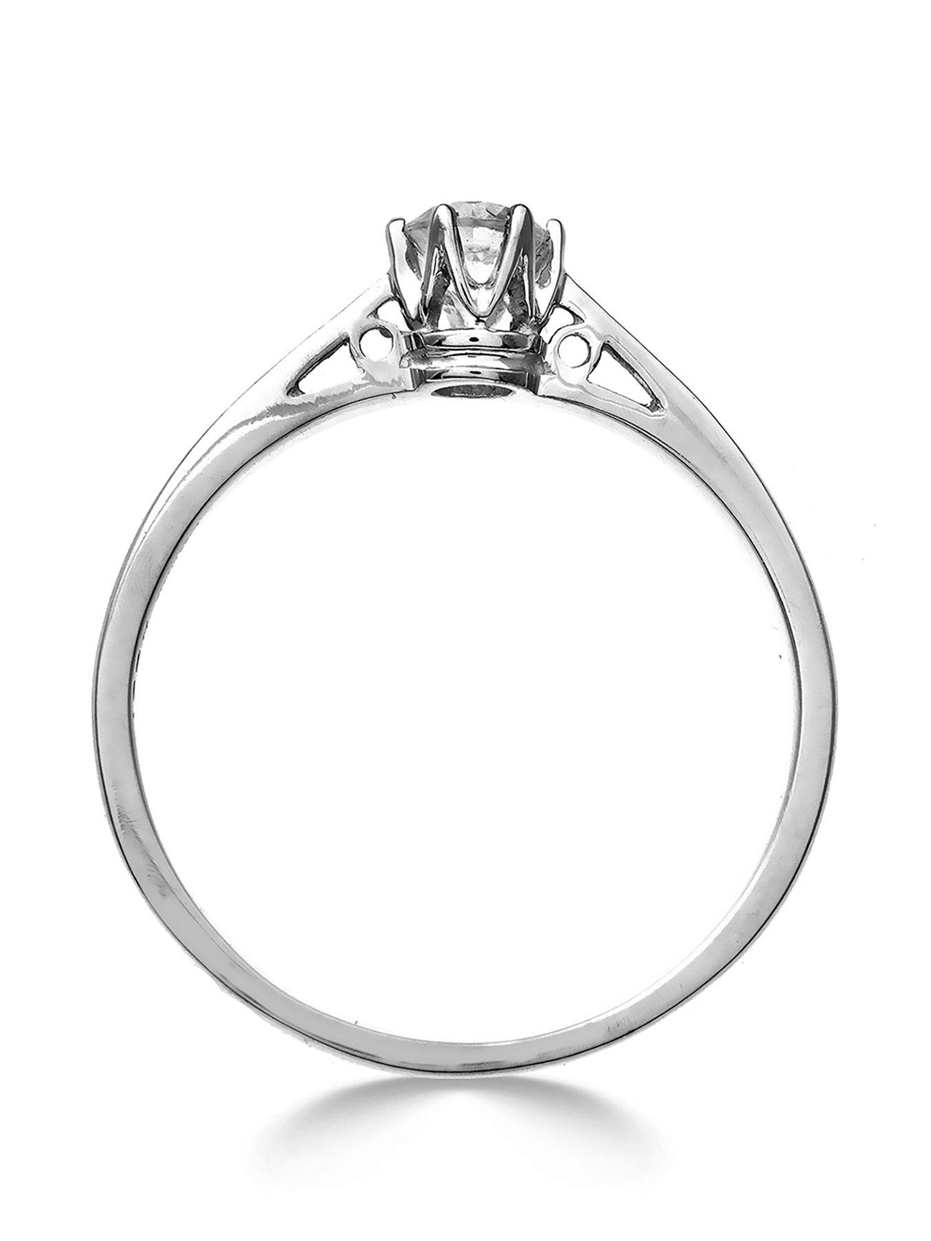 Image 2 of 5 of Love DIAMOND 9 Carat White Gold 25pt Certified Solitaire Ring