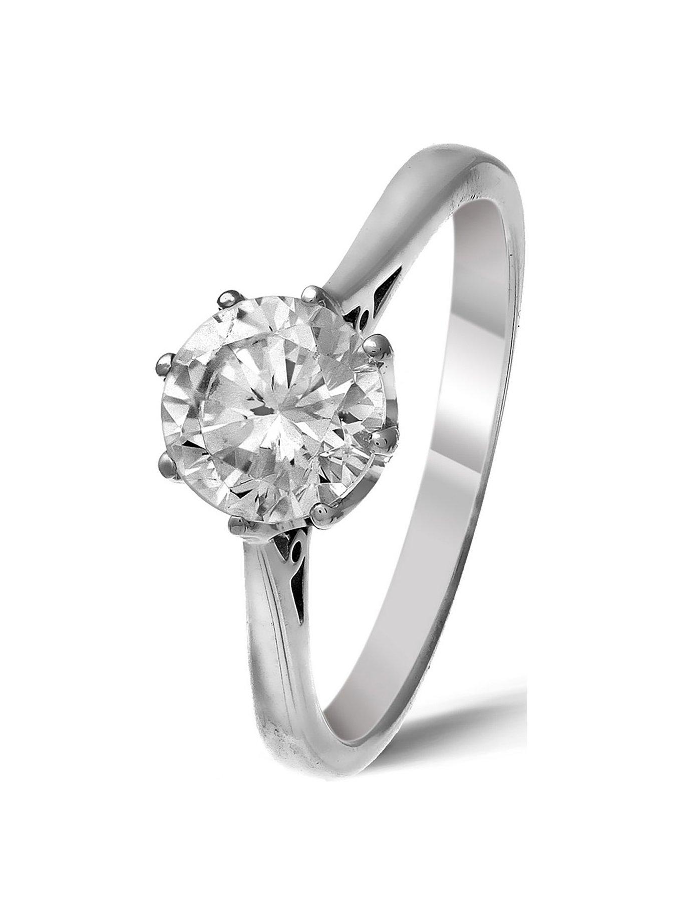 1 carat diamond ring platinum