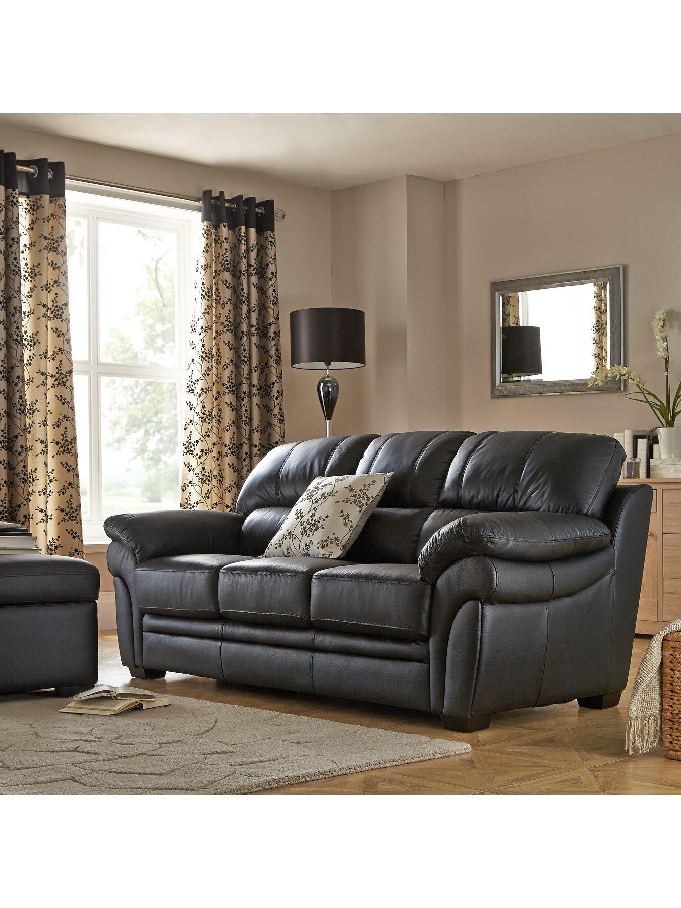 Portland 3 Seater 2 Seater Leather Sofa Buy and SAVE