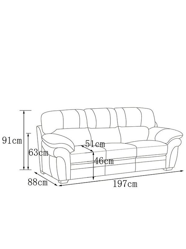 Portland 3 Seater Leather Sofa Very Co Uk, Portland Leather Furniture Repair