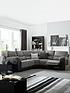  image of sienna-fabricfaux-leather-recliner-corner-group-sofa