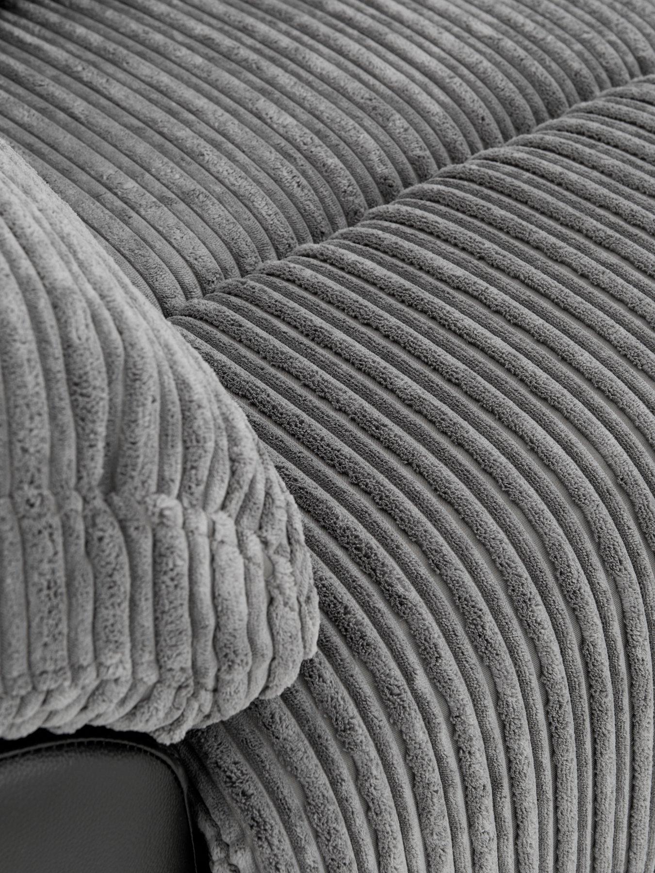 Image 5 of 6 of The Very Collection Sienna Fabric/Faux&nbsp;Leather High Back&nbsp;3 Seater&nbsp;Recliner Sofa