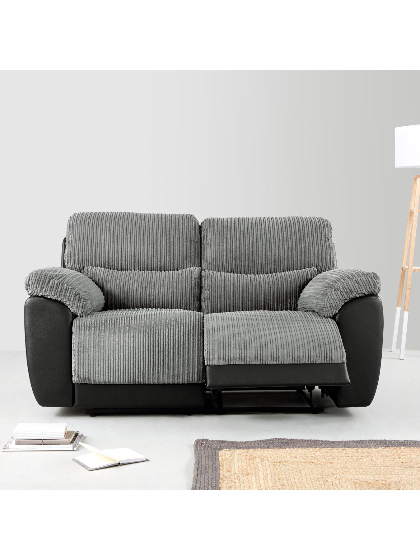Product photograph of Sienna 2 Seater High Back Recliner Sofa from very.co.uk