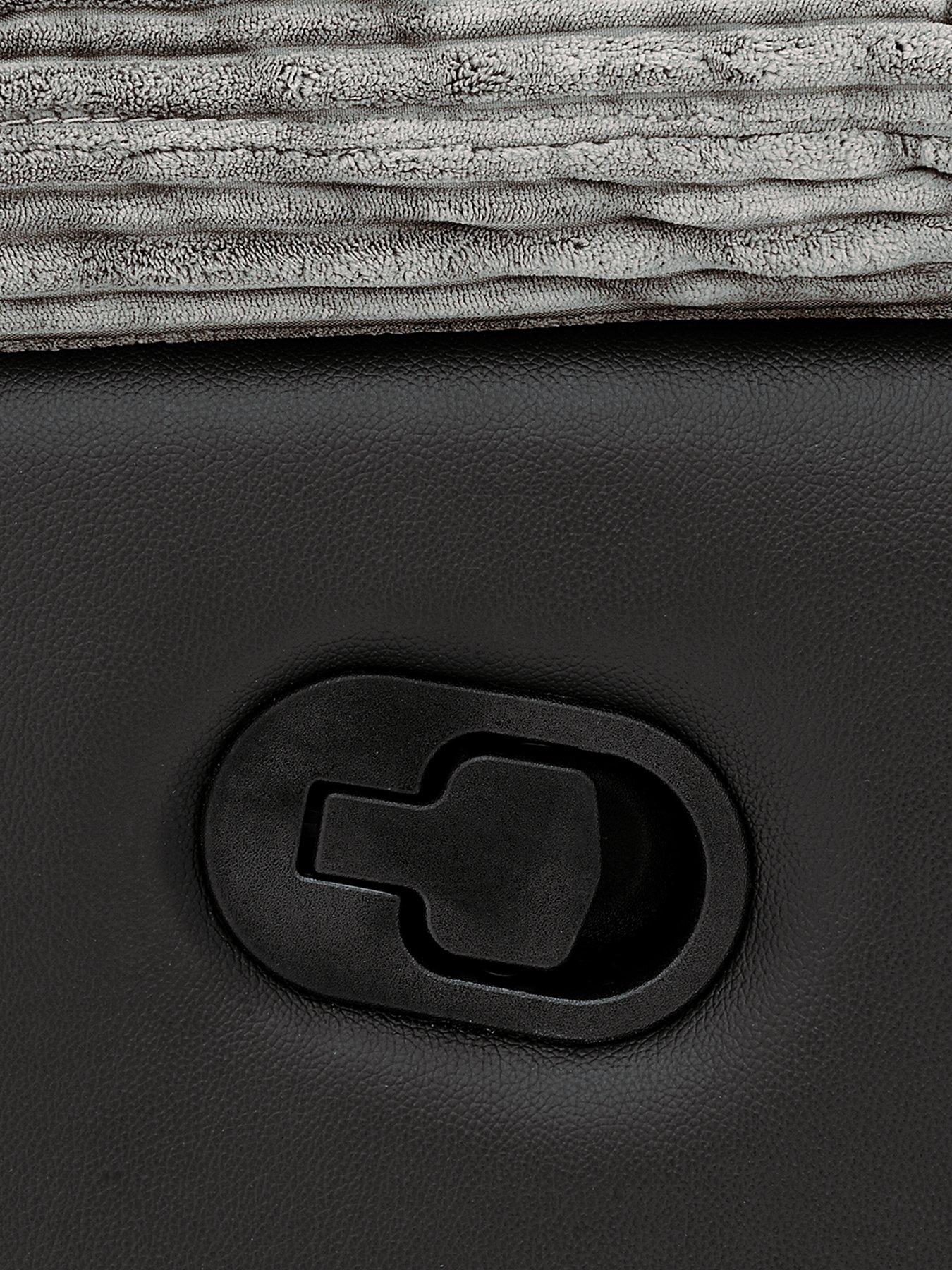 Image 5 of 6 of Sienna Fabric/Faux Leather Recliner Armchair