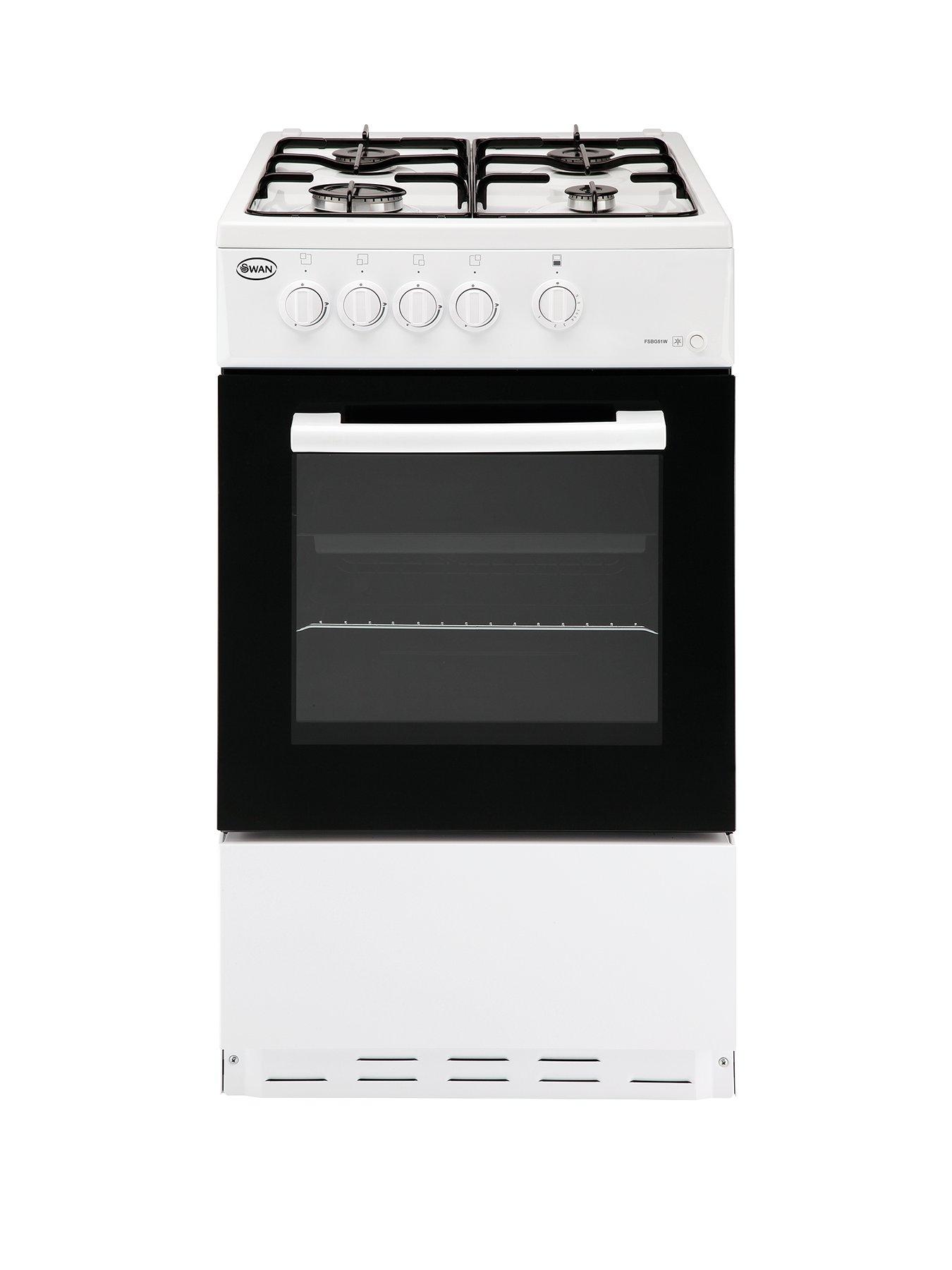 Swan Sx1031W 50Cm Single Oven Gas Cooker – White