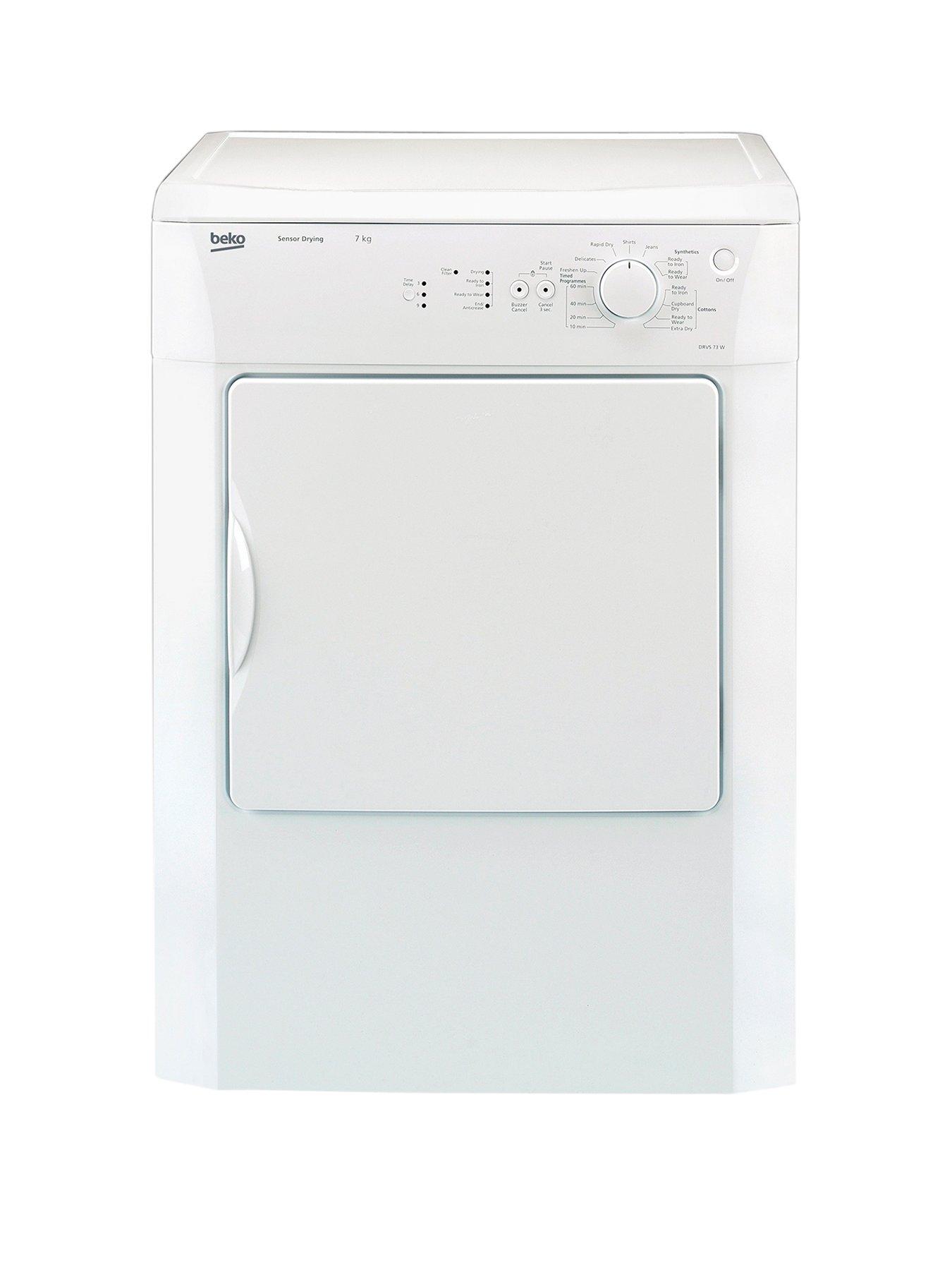 Beko Drvs73W 7Kg Load Vented Sensor Tumble Dryer – White