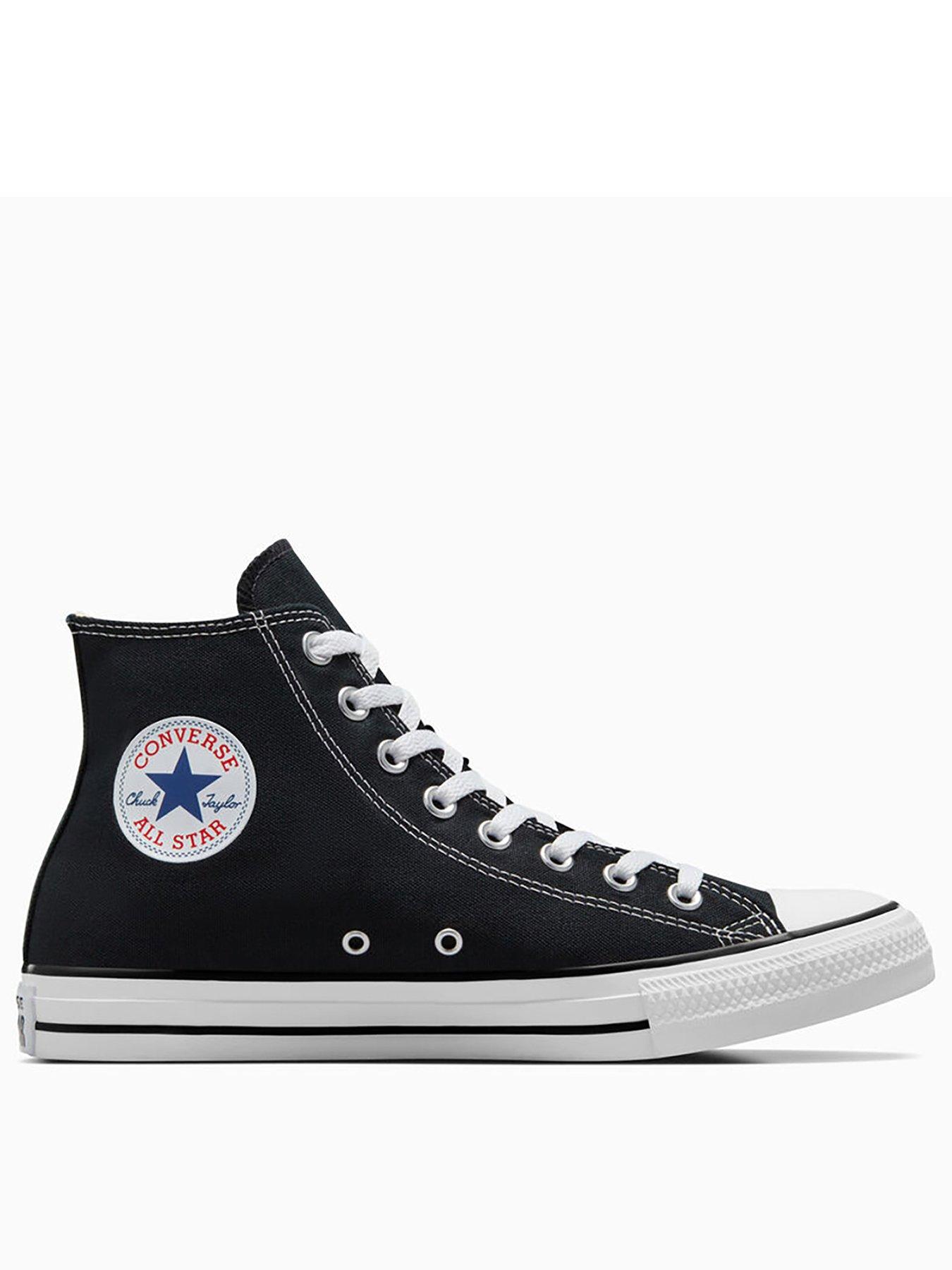 Converse Unisex Wide Fit Hi Top Trainers Black Very