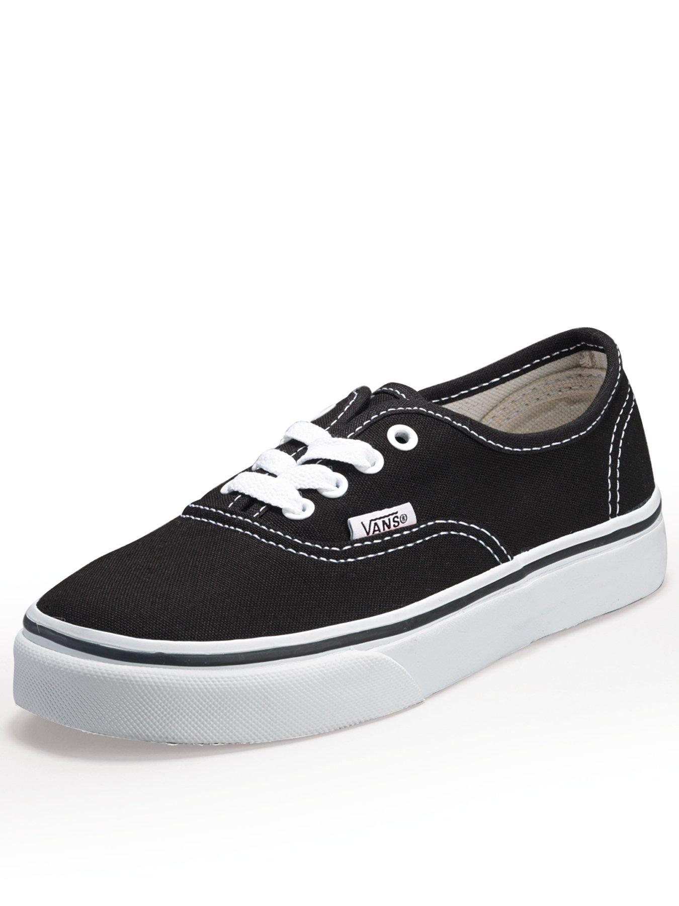 vans authentic black trainers