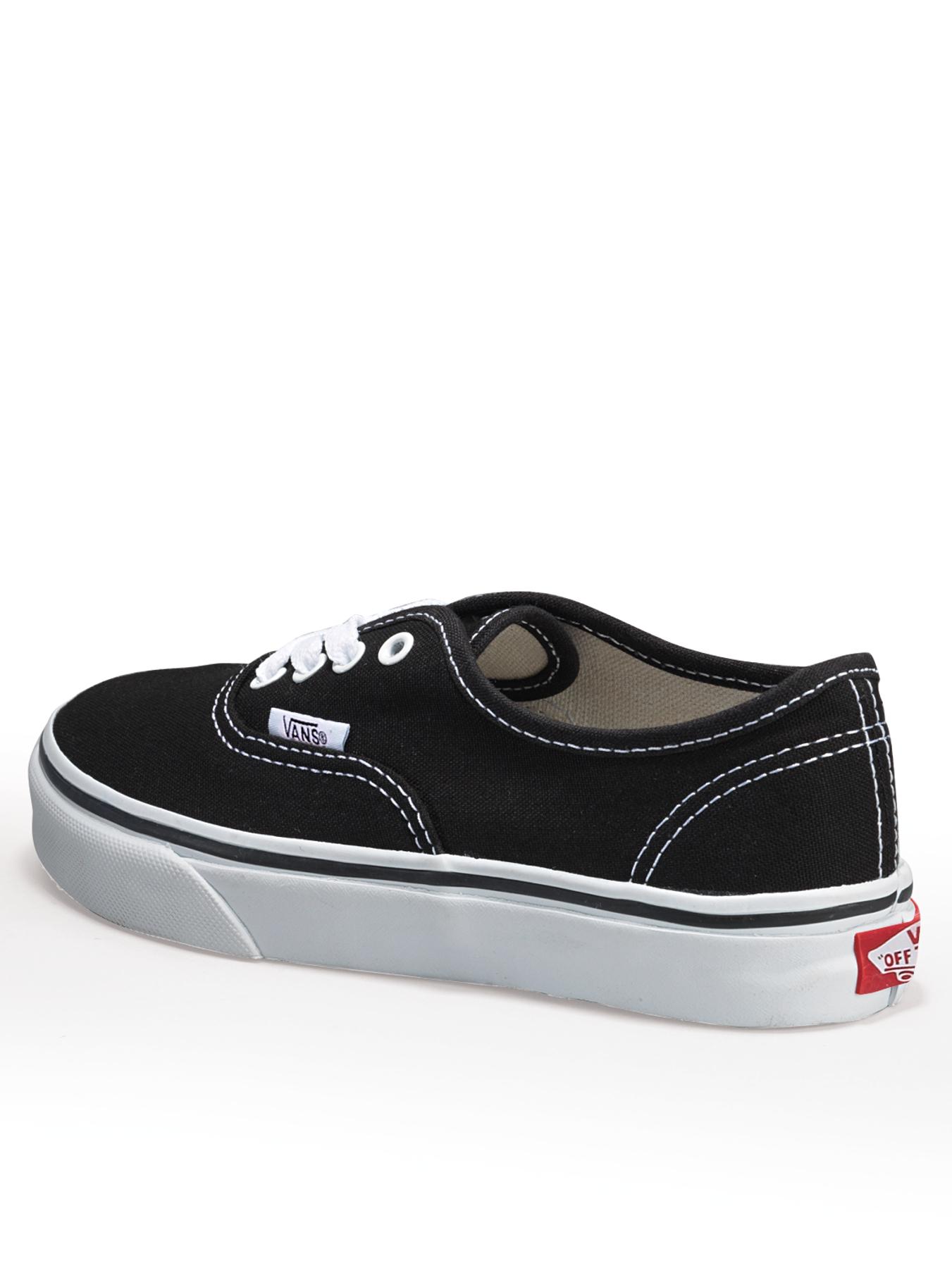 Vans authentic black outlet trainers