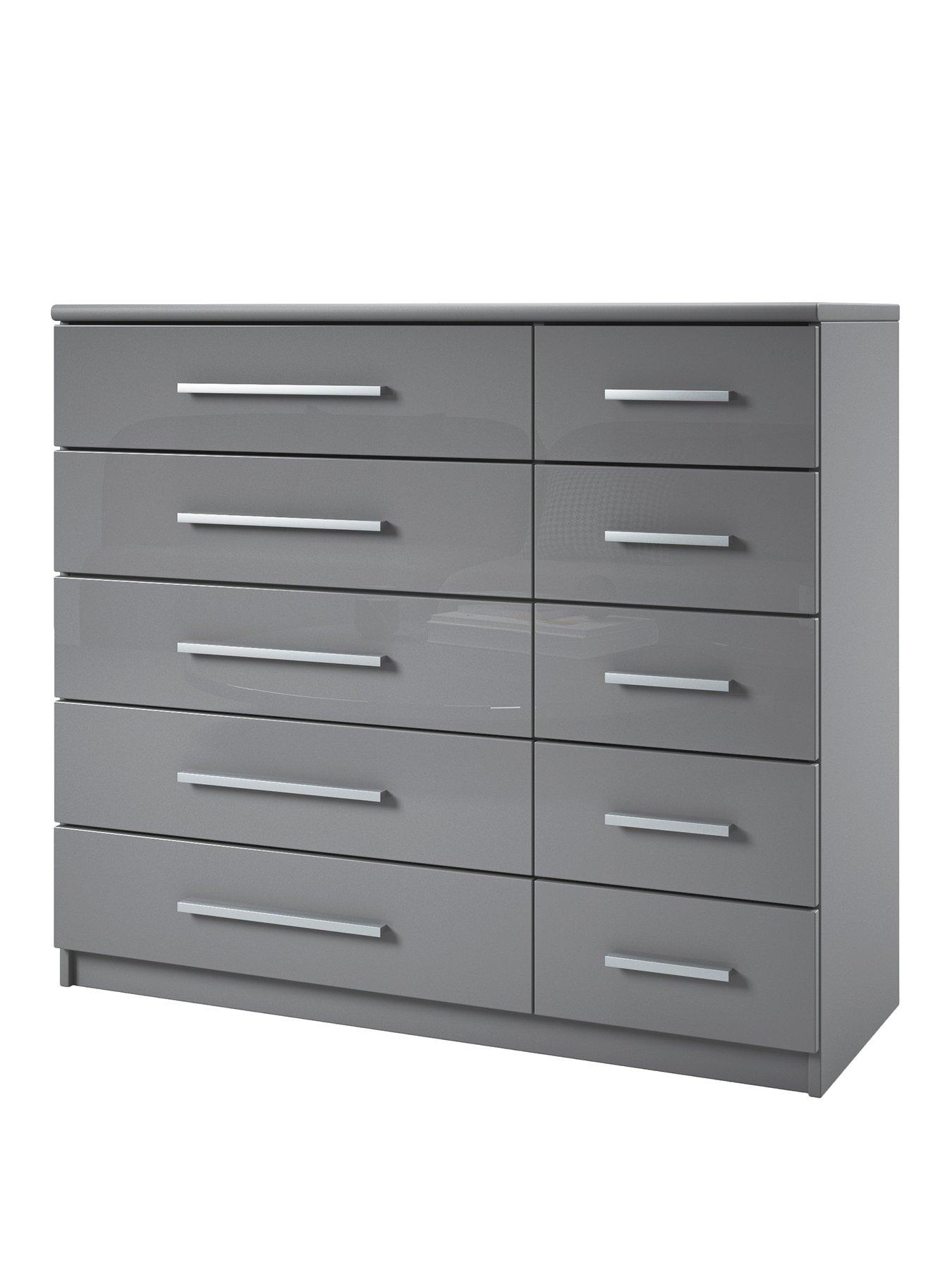 Image 3 of 7 of Very Home Prague Gloss 5 + 5 Wide Chest of Drawers&nbsp;- FSC&reg; Certified