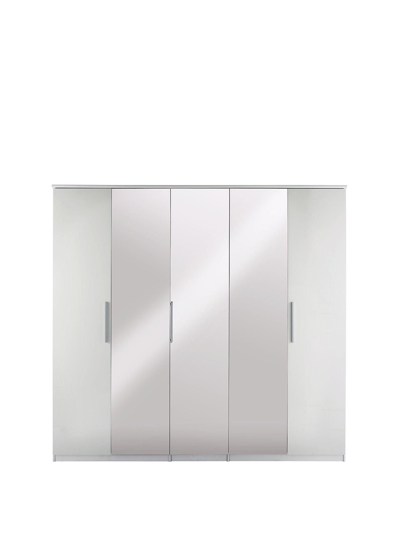 Five Door Wardrobe White Bedroom Wardrobes Home Garden