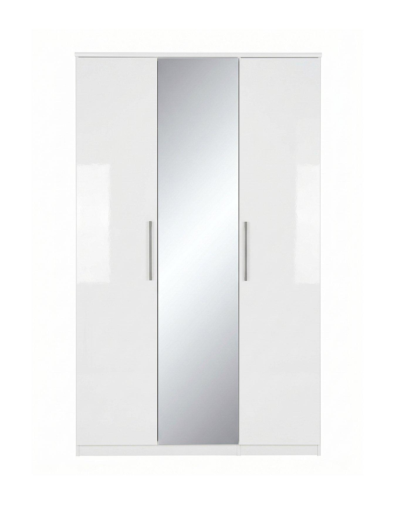 Image 2 of 6 of The Very Collection Prague Gloss 3 Door Mirrored Wardrobe&nbsp;- FSC&reg; Certified