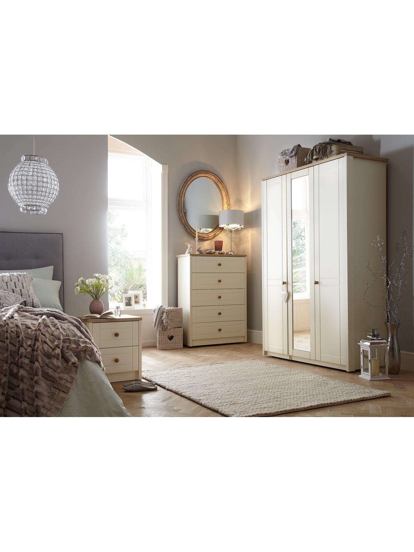 undefined Alderley Ready Assembled 2-Drawer Bedside Cabinet
