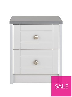 Alderley Ready Assembled 2-Drawer Bedside Cabinet