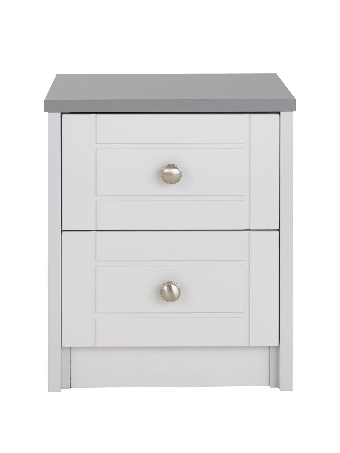 Alderley Ready Assembled 2 Drawer Bedside Cabinet Very Co Uk