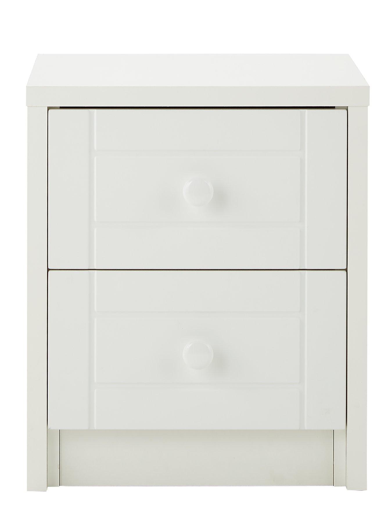 undefined Alderley Ready Assembled 2-Drawer Bedside Cabinet