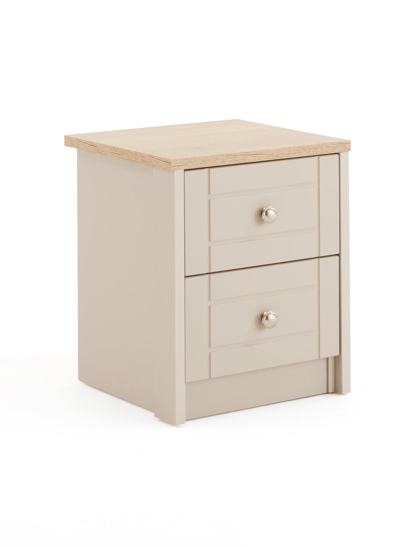 Image 3 of 7 of One Call Alderley Ready Assembled 2-Drawer Bedside Cabinet