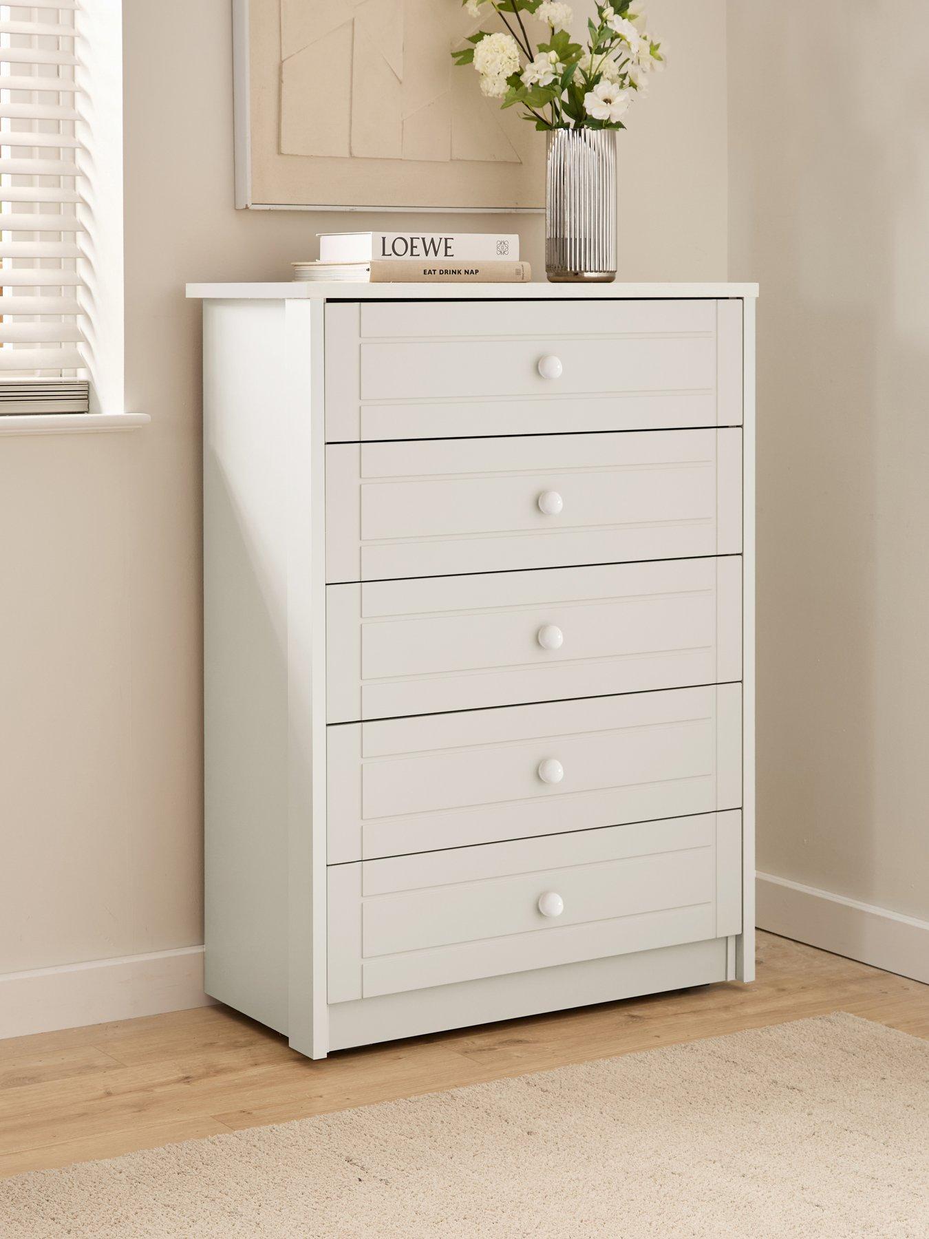 One Call Alderley Ready Assembled Wide 5 Drawer Chest