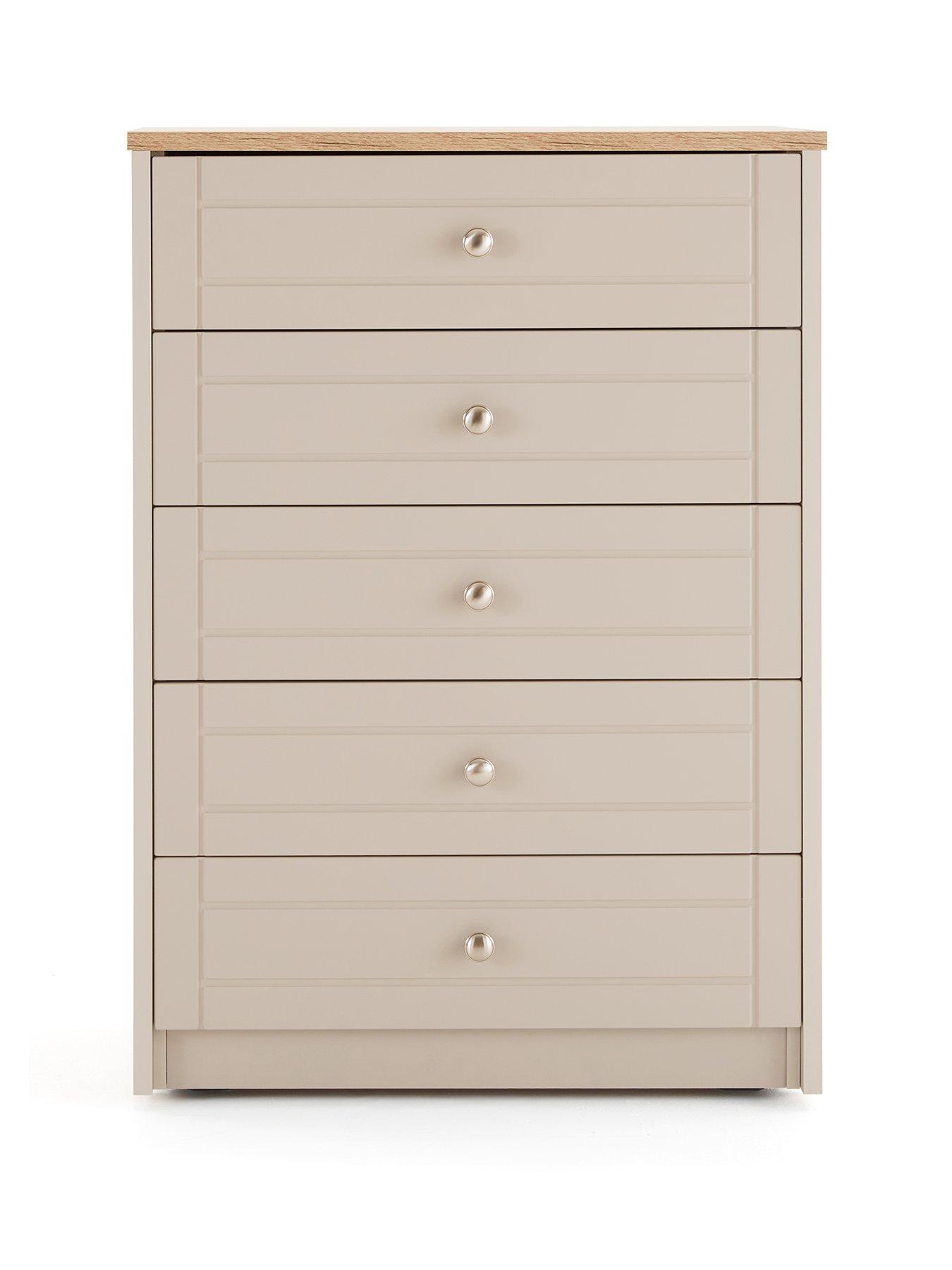Image 2 of 7 of One Call Alderley Ready Assembled Wide&nbsp;5 Drawer Chest