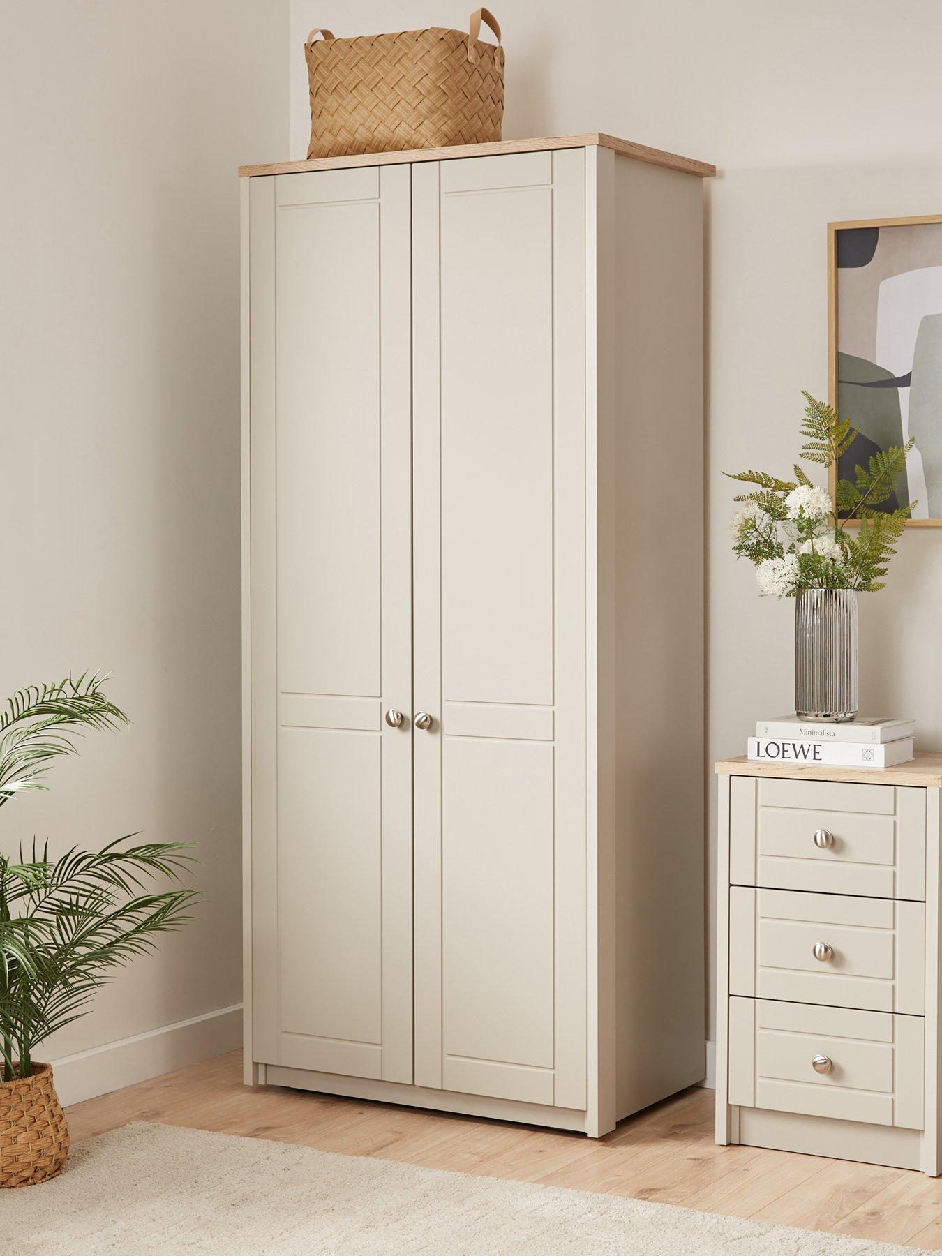 One Call Alderley Ready Assembled 2 Door Wardrobe