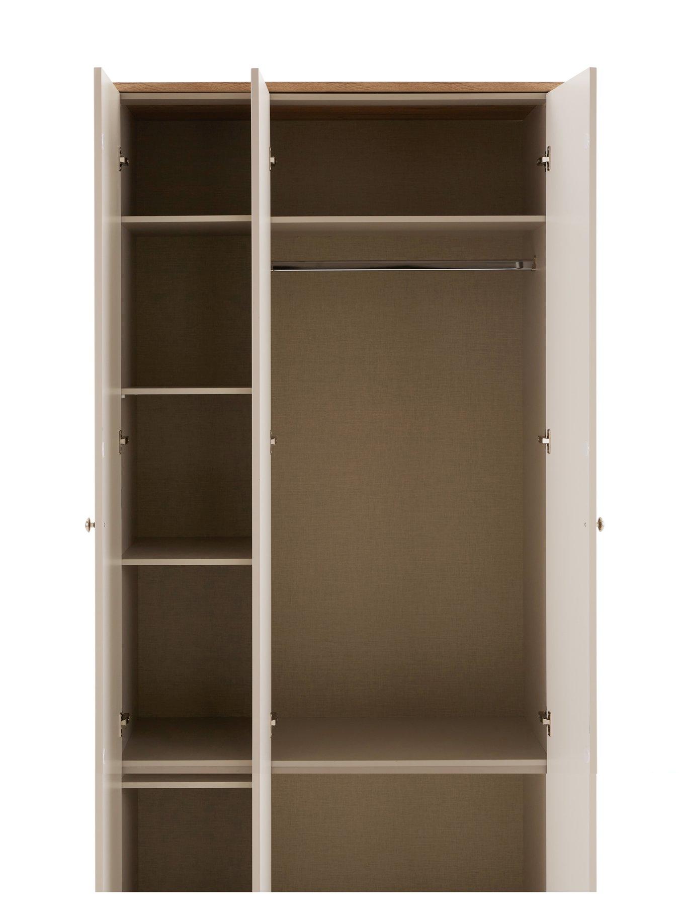 Image 4 of 6 of One Call Alderley Part Assembled&nbsp;3 Door Mirrored Wardrobe
