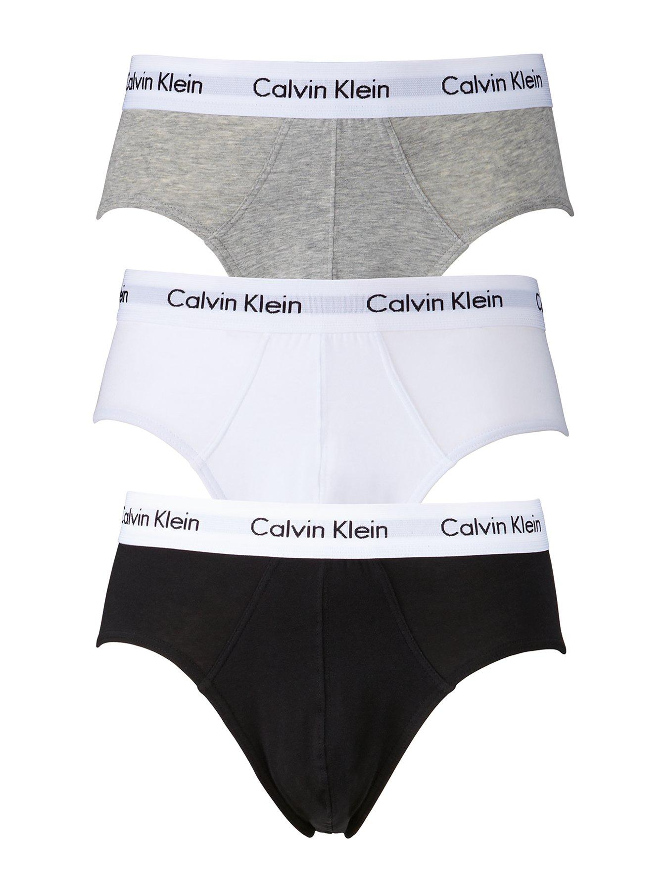 Calvin Klein 3Pk Boxer Brief Cotton Classics Mens Active Underwears Size S,  Color: Grey