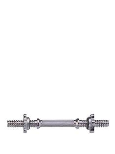 York 14 inch Standard 1 inch Spinlock Dumbbell Bar - Single with Collars