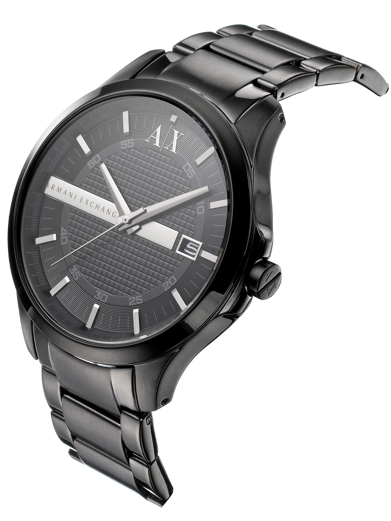 armani exchange black watch