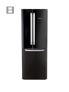Hotpoint Day 1 FFU3DK American Style, 70cm Wide, Frost-Free Fridge Freezer, A+ Energy Rating - Black