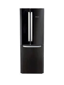 Hotpoint Day1 Ffu3Dk American Style, 70Cm Wide, Frost-Free Fridge Freezer, A+ Energy Rating - Black Best Price, Cheapest Prices