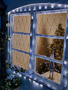Product photograph of Very Home 160 Net Curtain Led Indoor Outdoor White Christmas Lights from very.co.uk