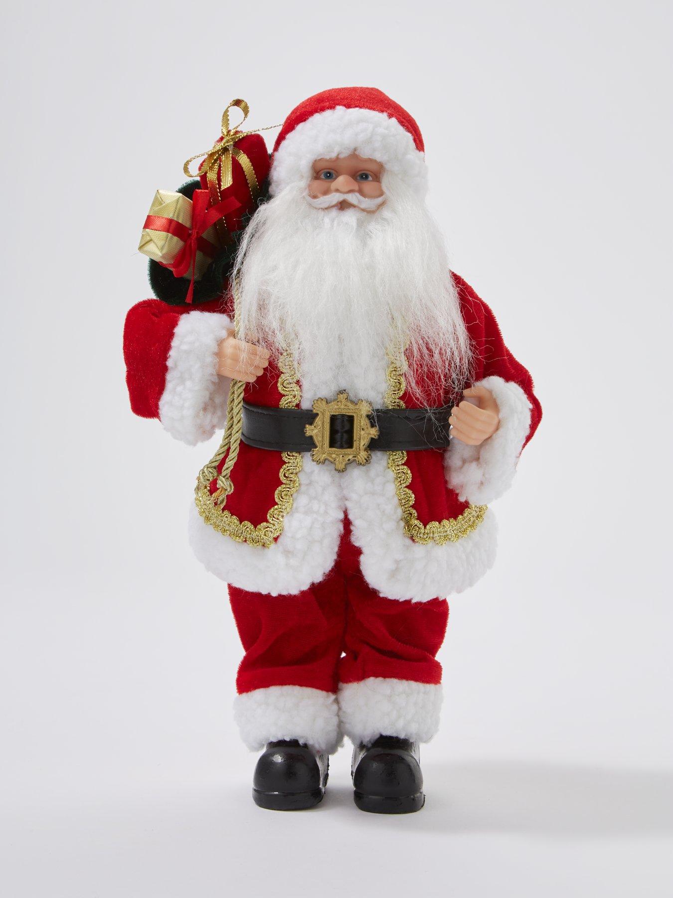 Product photograph of Very Home Traditional Standing Santa Christmas Decoration from very.co.uk