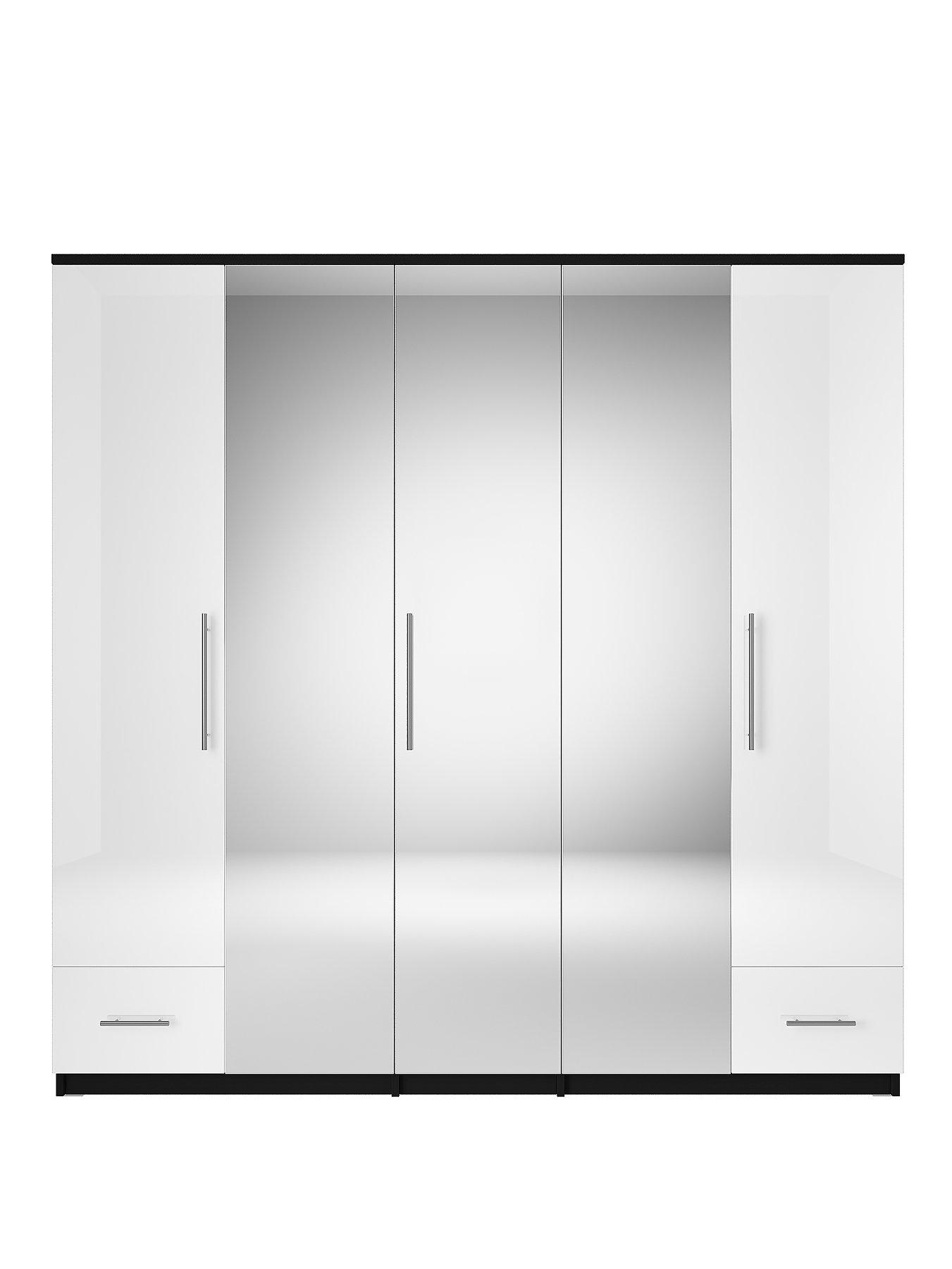 Five Door Wardrobe White Bedroom Wardrobes Home Garden