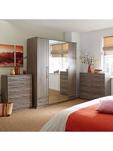 Cologne 2-Door, 1-Drawer Mirrored Wardrobe