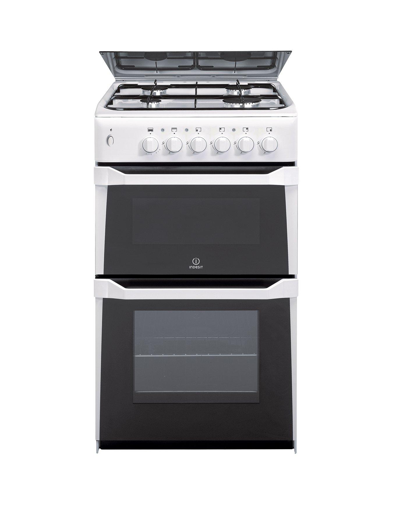 Indesit Itl50Gw 50Cm Twin Cavity Gas Cooker With Fsd - White